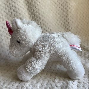 AURORA World Plush White Unicorn 2020 Pink Horn Stuffed Animal Toy 🦄